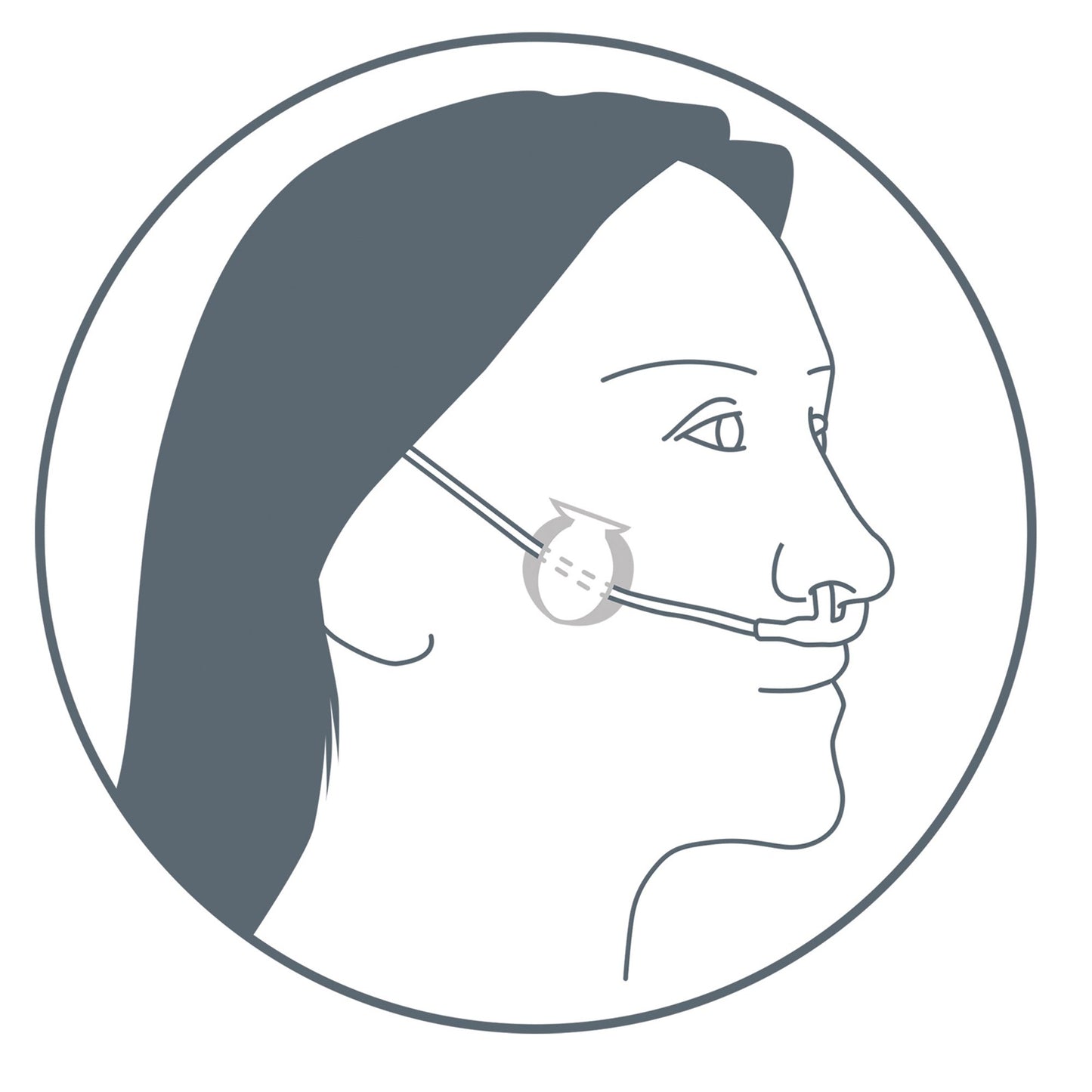 Nasal Cannula Securement Sticker