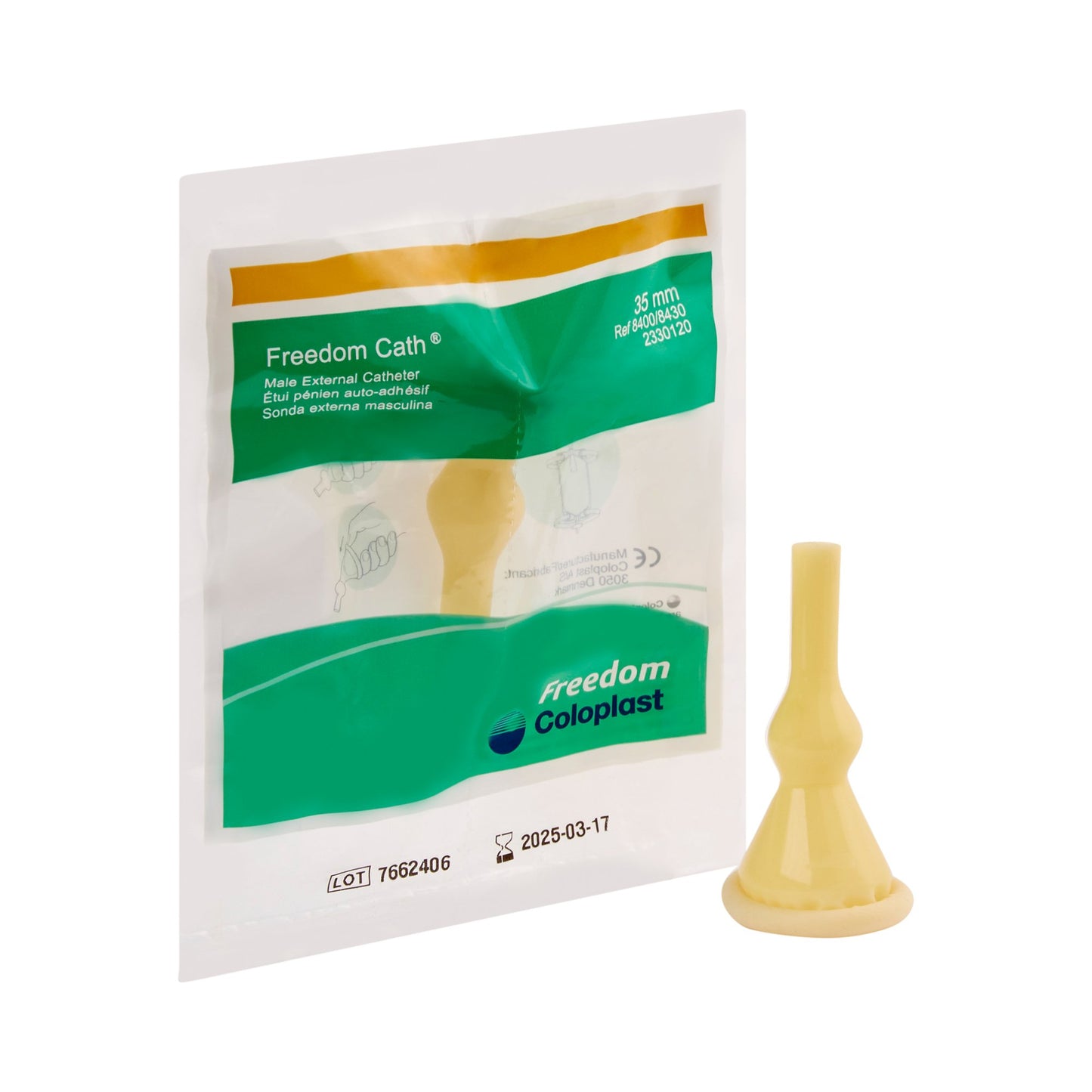 Freedom Cath® Clear Male External Catheter, 35 mm, Large Size