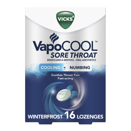 Procter & Gamble 32390004050 Vicks VapoCool Sore Throat Lozenges Winterfrost