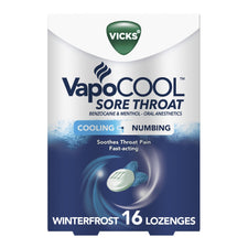 Vicks VapoCool Sore Throat Lozenges Winterfrost