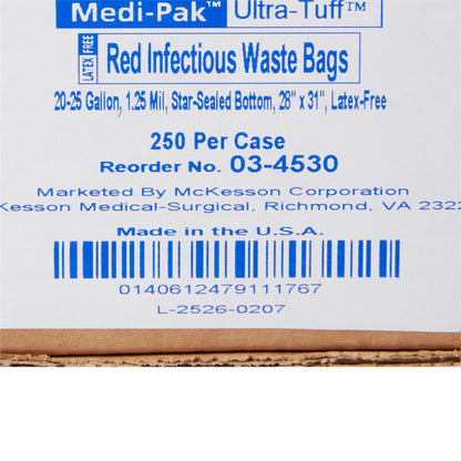 McKesson Red Infectious Waste Bag, 20 – 25 gallon capacity