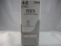Ethicon Z304H PDS II Polydioxanone Absorbable Suture with Needle, Taper Point Monofilament