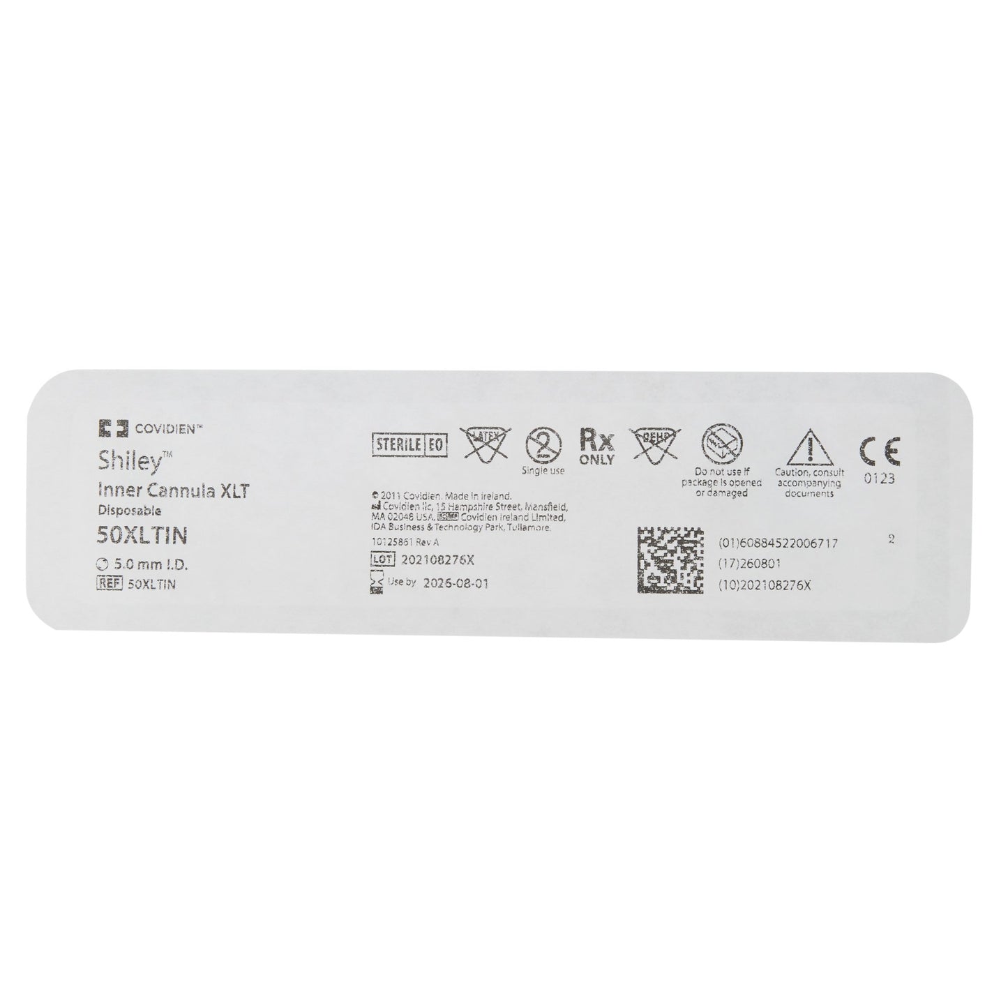 Shiley™ 50XLTIN Tracheostomy Tube and Disposable Cannula, Size 5