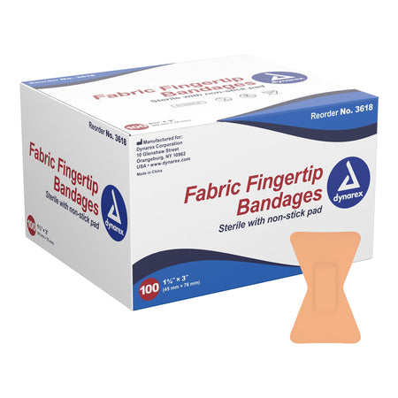 Dynarex 3618 Tan Adhesive Fabric Bandage, 1¾ x 3 Inch