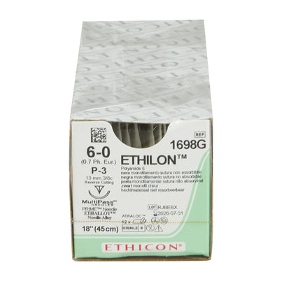 Ethilon™ Suture with Needle, Size 6-0