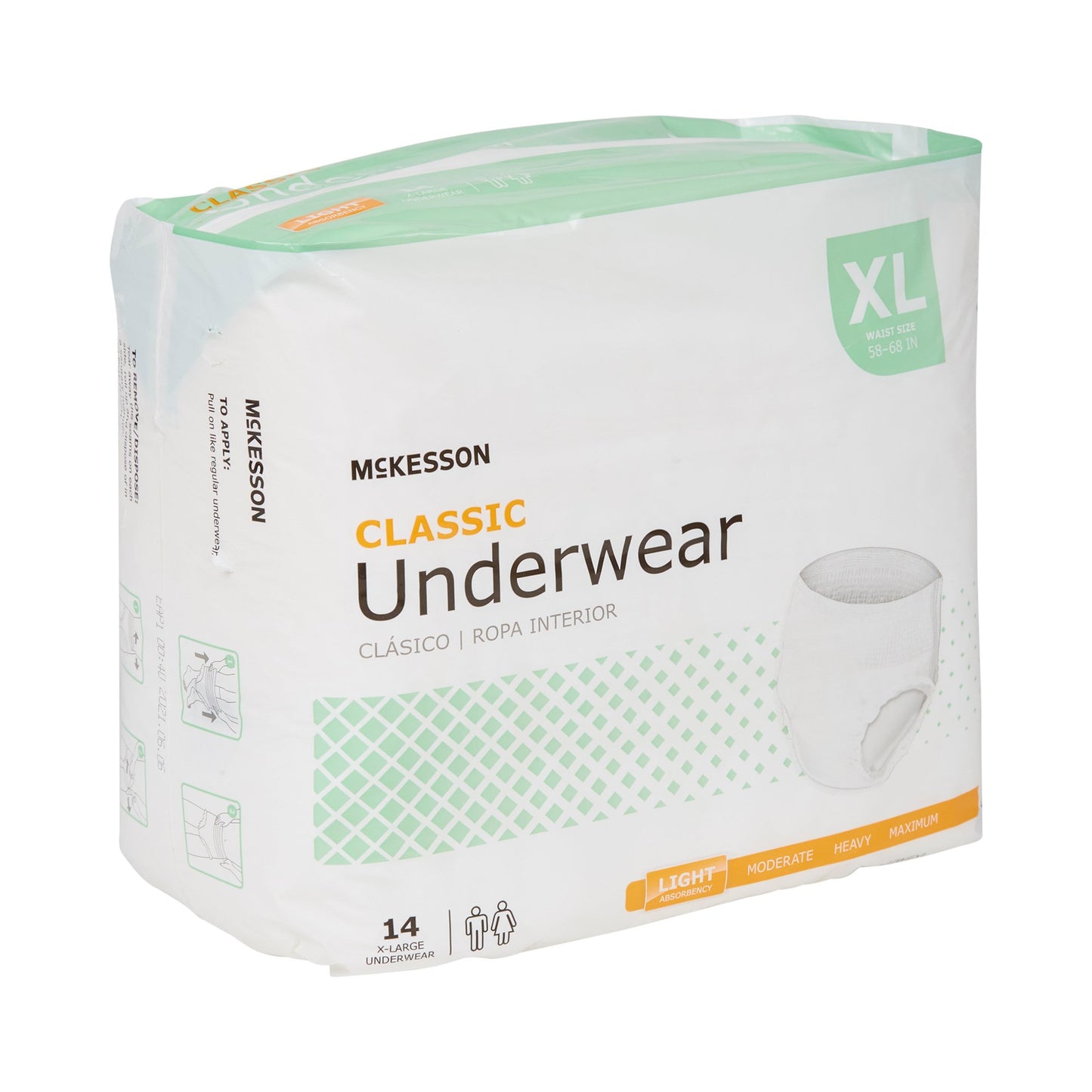 McKesson Classic Light Absorbency Incontinence Underwear, Extra Large