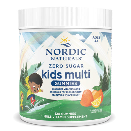 Nordic Naturals Inc 30127 Naturals Zero Sugar Kids Multi Dietary Supplement, Orange Lemon Flavor