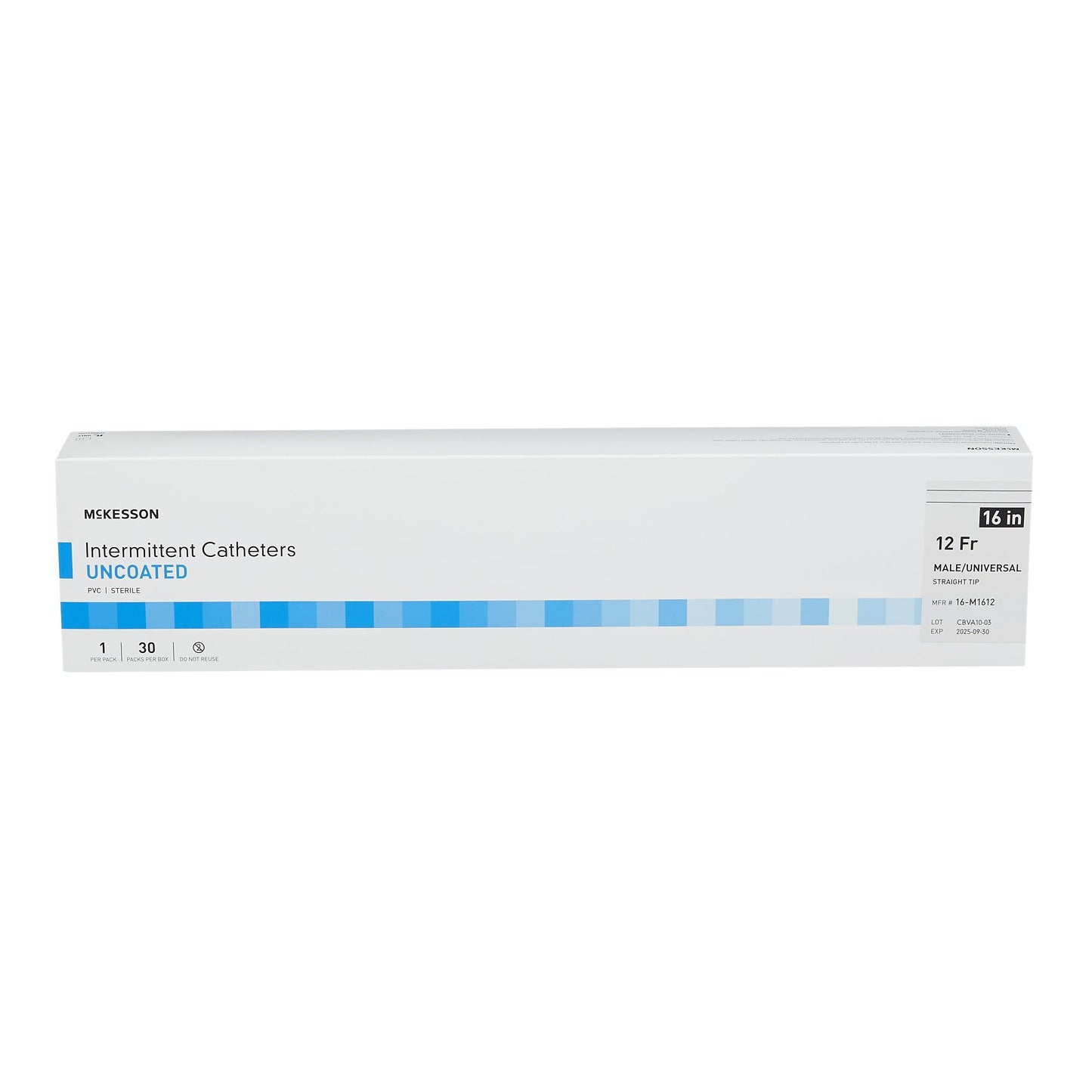 McKesson Male Urethral Catheter, 12 Fr, Straight Tip