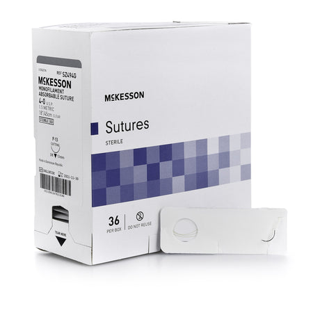 McKesson SZ494G Monofilament Absorbable Suture with Needle, P-13 Precision Reverse Cutting