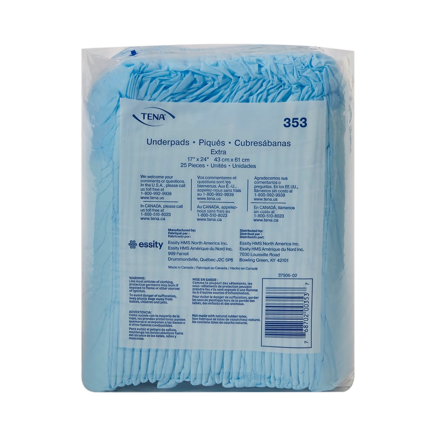 Tena Extra Absorbent Underpad, 17 x 24 Inch by Essity HMS North America Inc product image - view 3