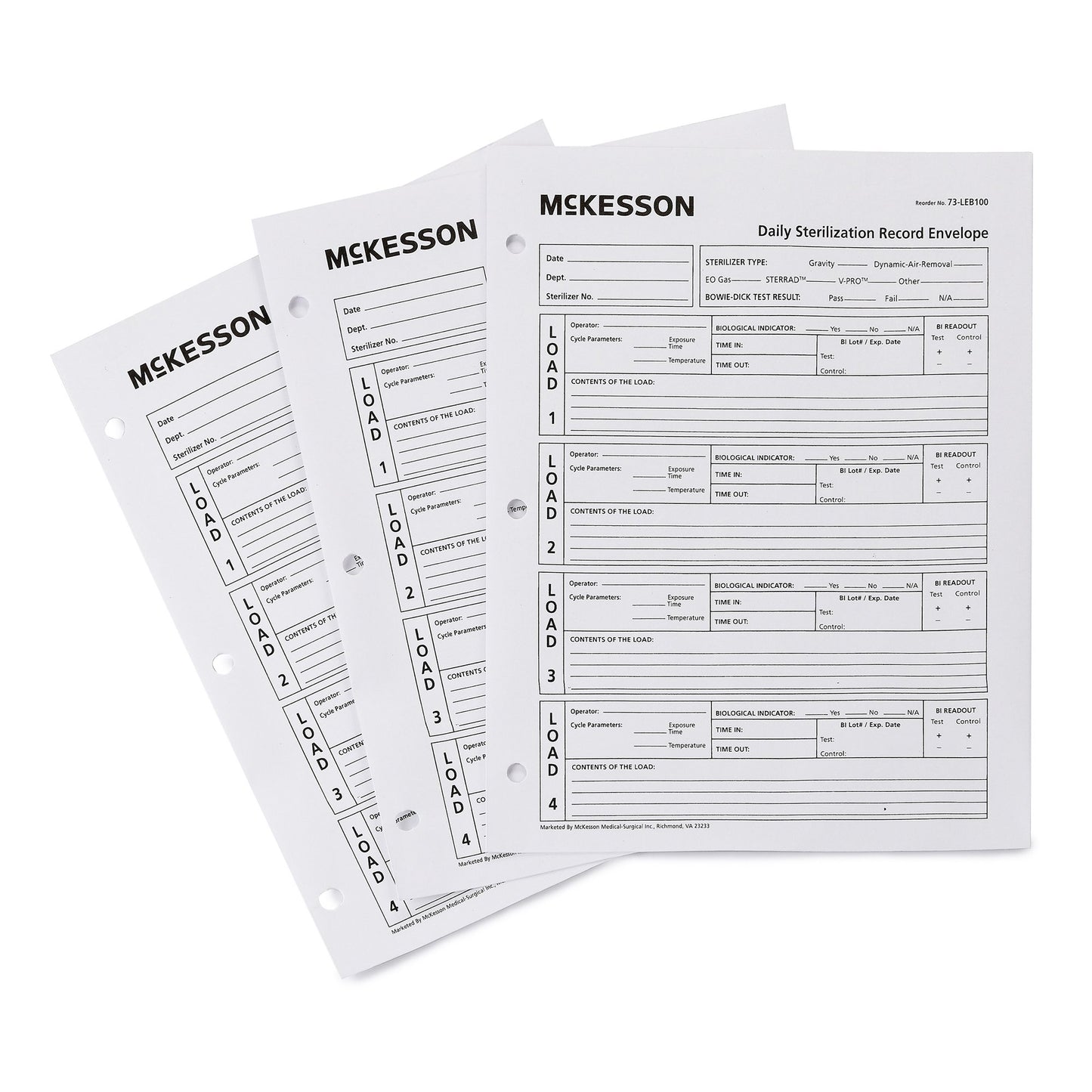 McKesson Sterilization Record Envelope