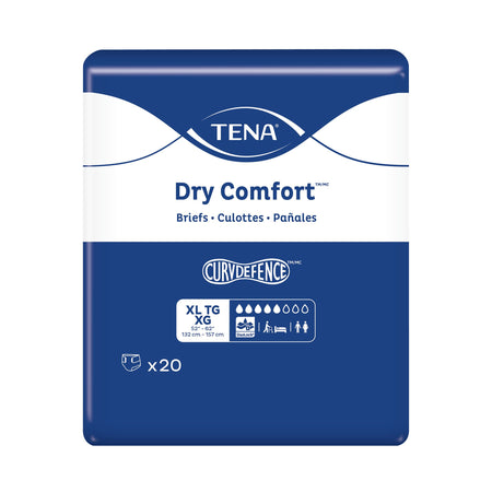 Essity 67440 TENA Dry Comfort Incontinence Brief, X-Large, Beige, Moderate Absorbency