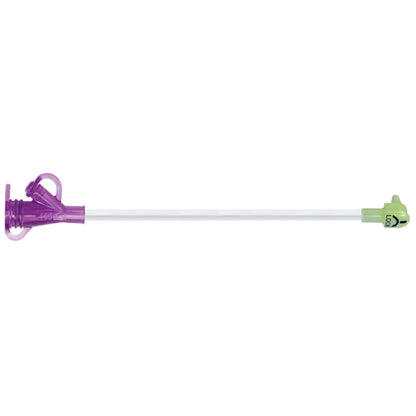 Mini ONE® Right Angle Connector with Y-Port, Purple, 12 inch