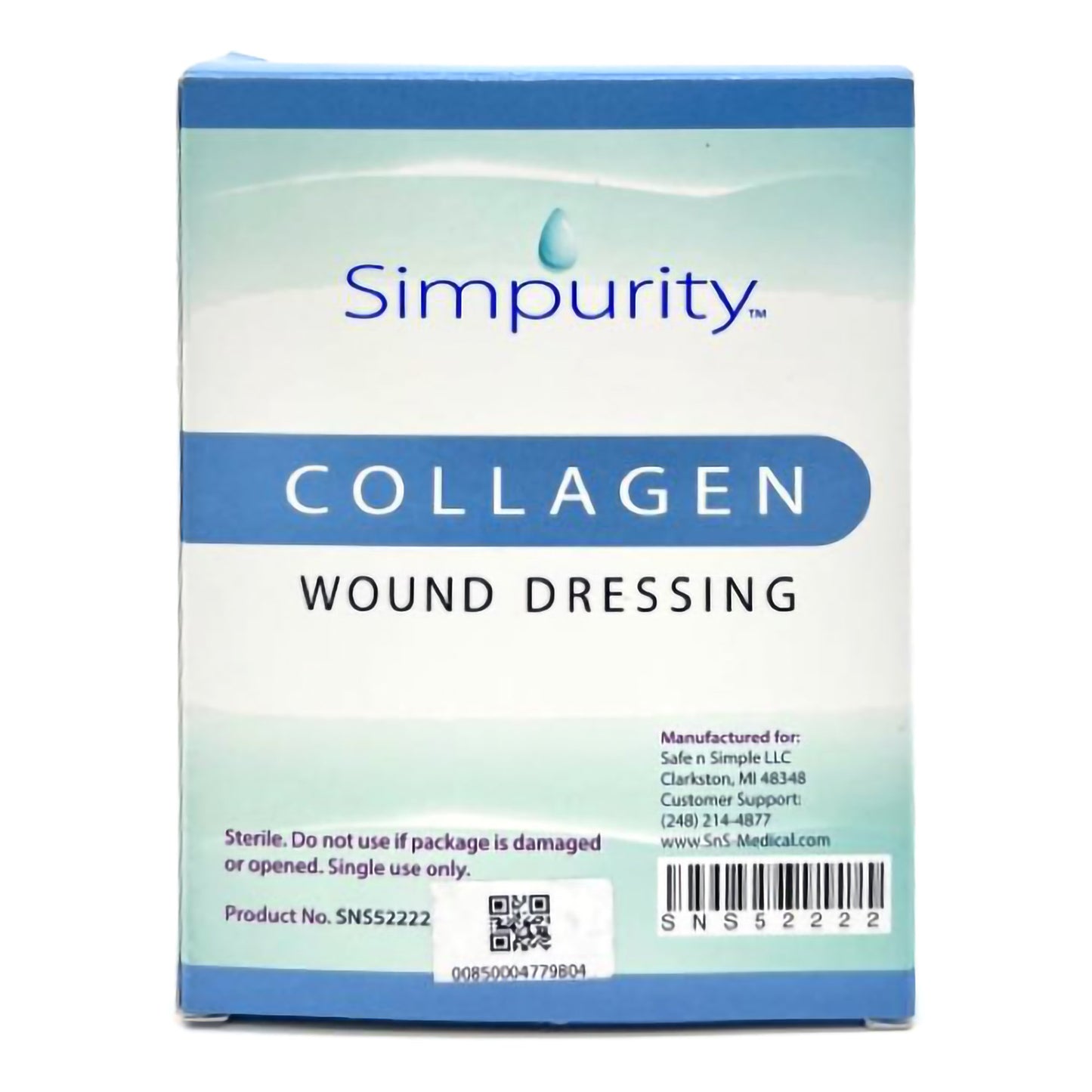 Collagen Dressing Simpurity™ 2 X 2 Inch Square Sterile