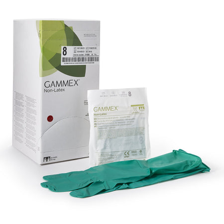 Ansell 8516 Gammex Non-Latex Polyisoprene Surgical Glove, Size 8, Green