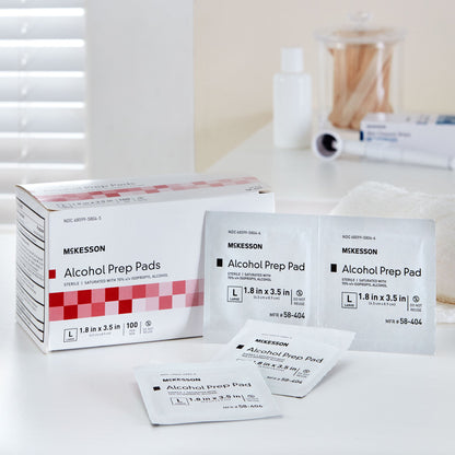 McKesson Alcohol Prep Pad Isopropyl Alcohol, 1-4/5 x 3-1/2 Inch by McKesson Brand product image - view 7