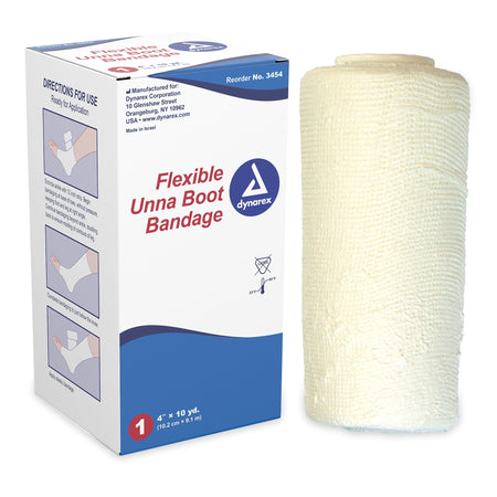 Dynarex 3454 Unna Boot with Zinc Oxide, 4 Inch x 10 Yard