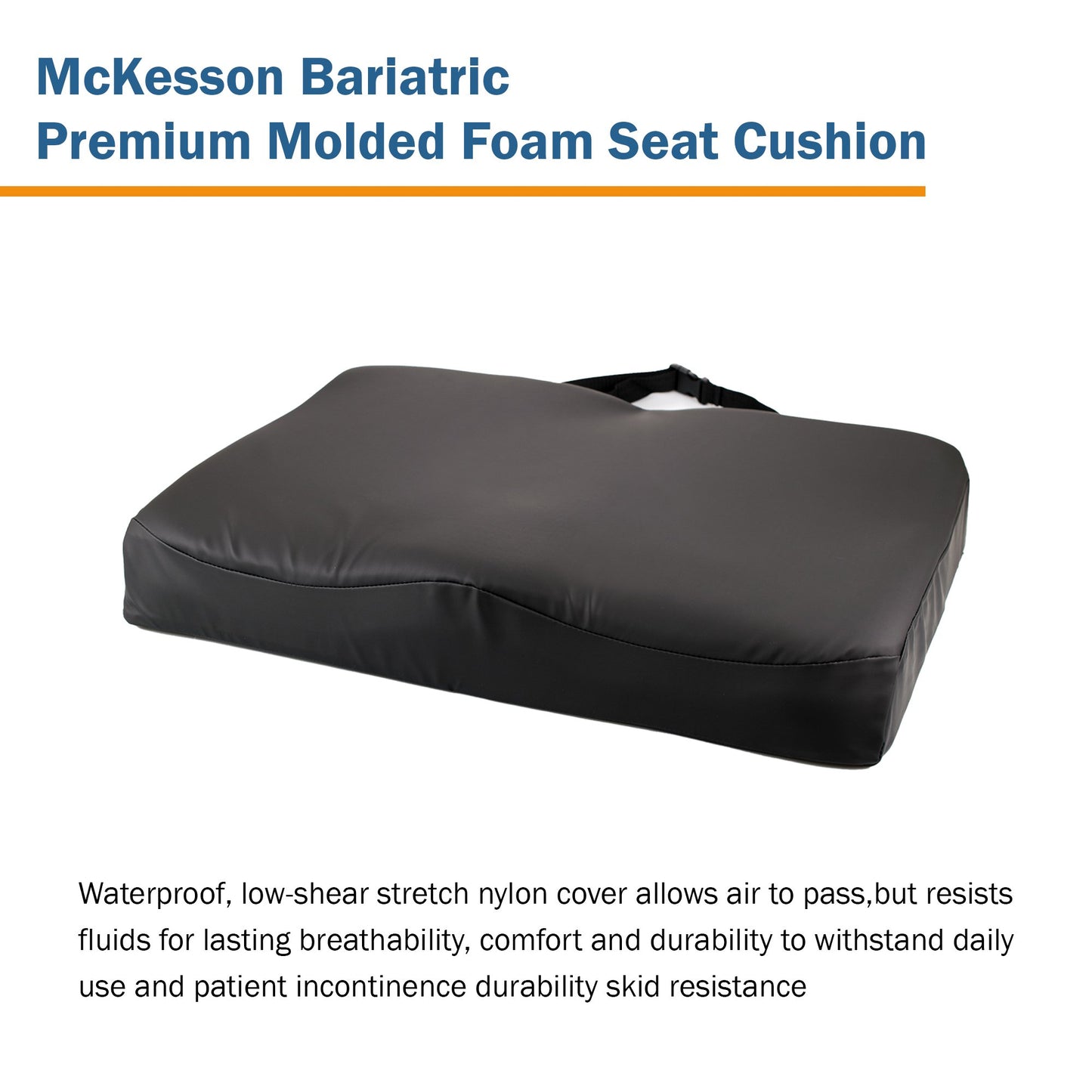 McKesson Premium Molded Foam Seat Cushion, 22 x 18 x 3 Inch