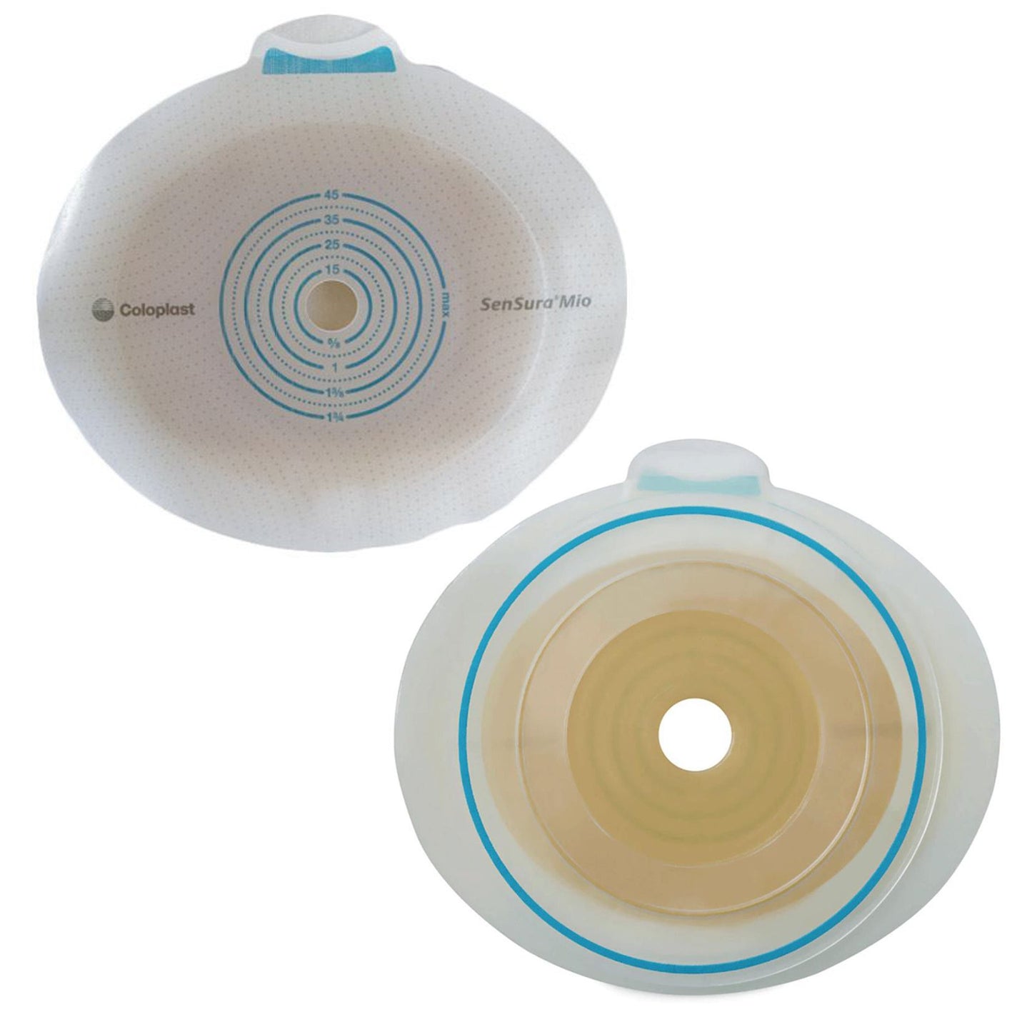 SenSura® Mio Click Ostomy Barrier, 25 mm Stoma Opening, Green Match