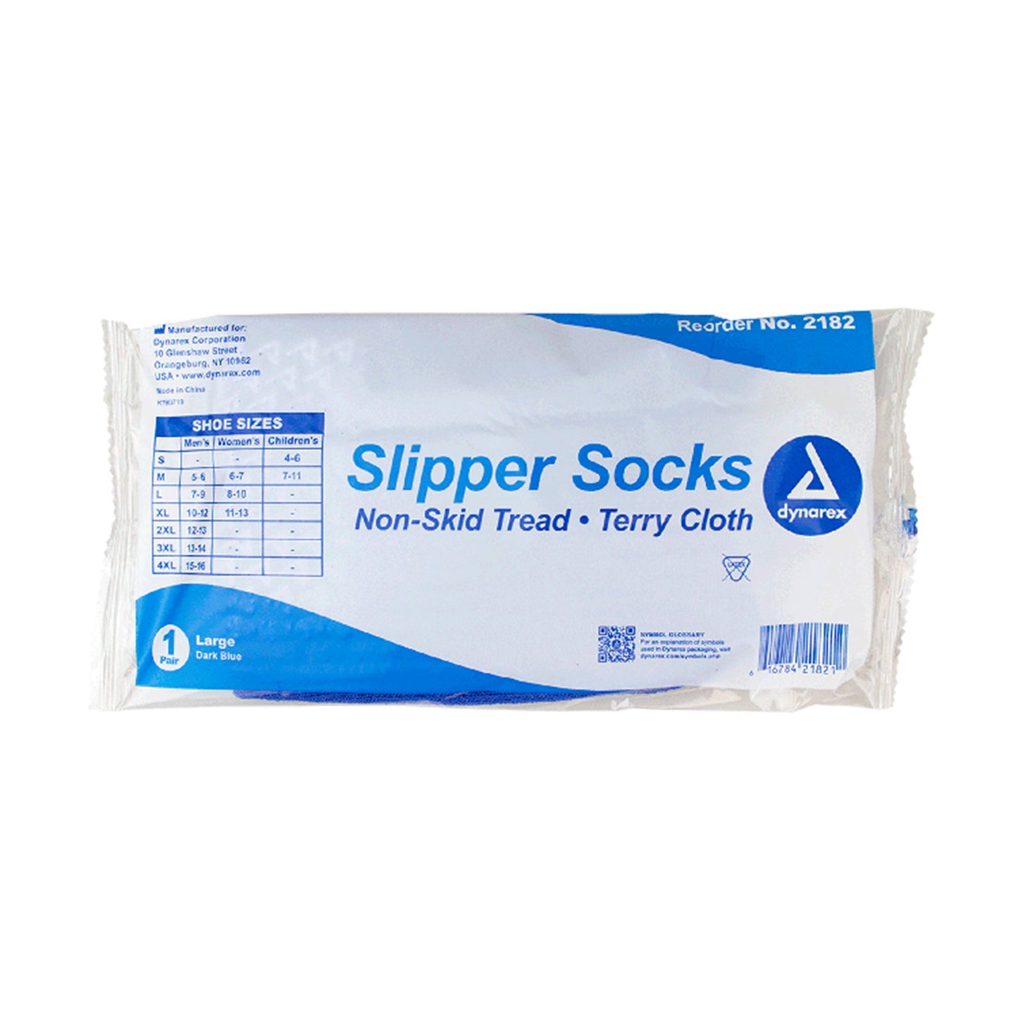Dynarex® Single Tread Slipper Socks, Large