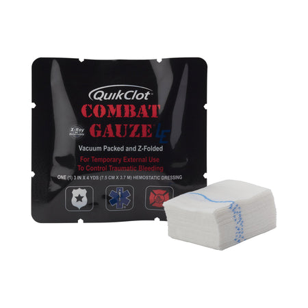 Teleflex 350 QuikClot Combat Gauze LE Hemostatic Dressing, 3 Inch x 4 Yard