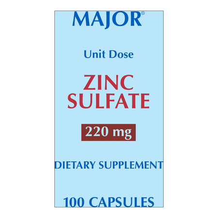 Major Pharmaceuticals 20555004000 220-mg Zinc Sulfate Capsules