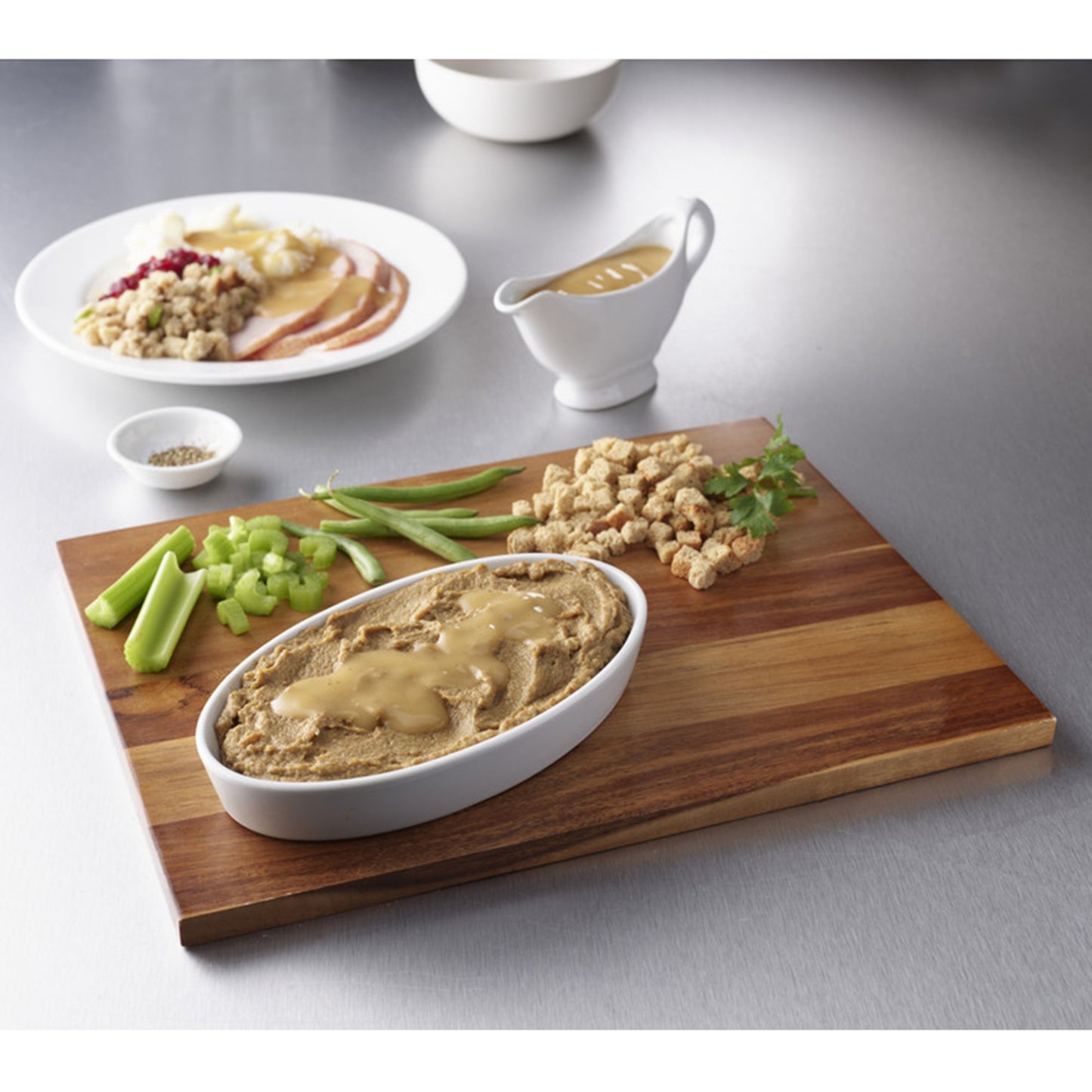 Thick & Easy® Purées Turkey with Stuffing and Green Beans Purée Thickened Food