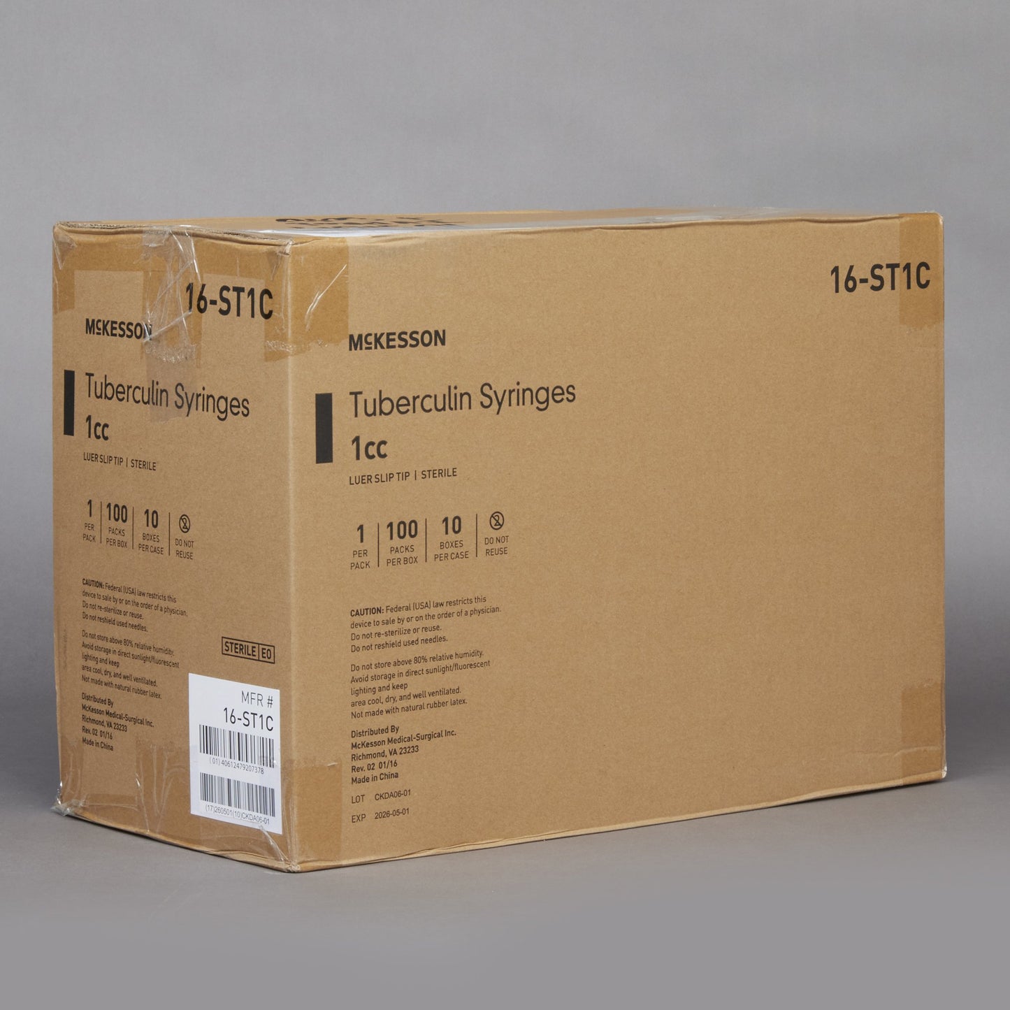 McKesson Tuberculin Syringe, 1 mL