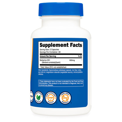 Dietary Supplement nutricost® Berberine 600 mg Strength Capsule 60 Per Bottle