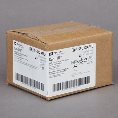 Kendall™ AMD Non-Adhesive without Border Antimicrobial Foam Dressing, 1/4 x 1 Inch