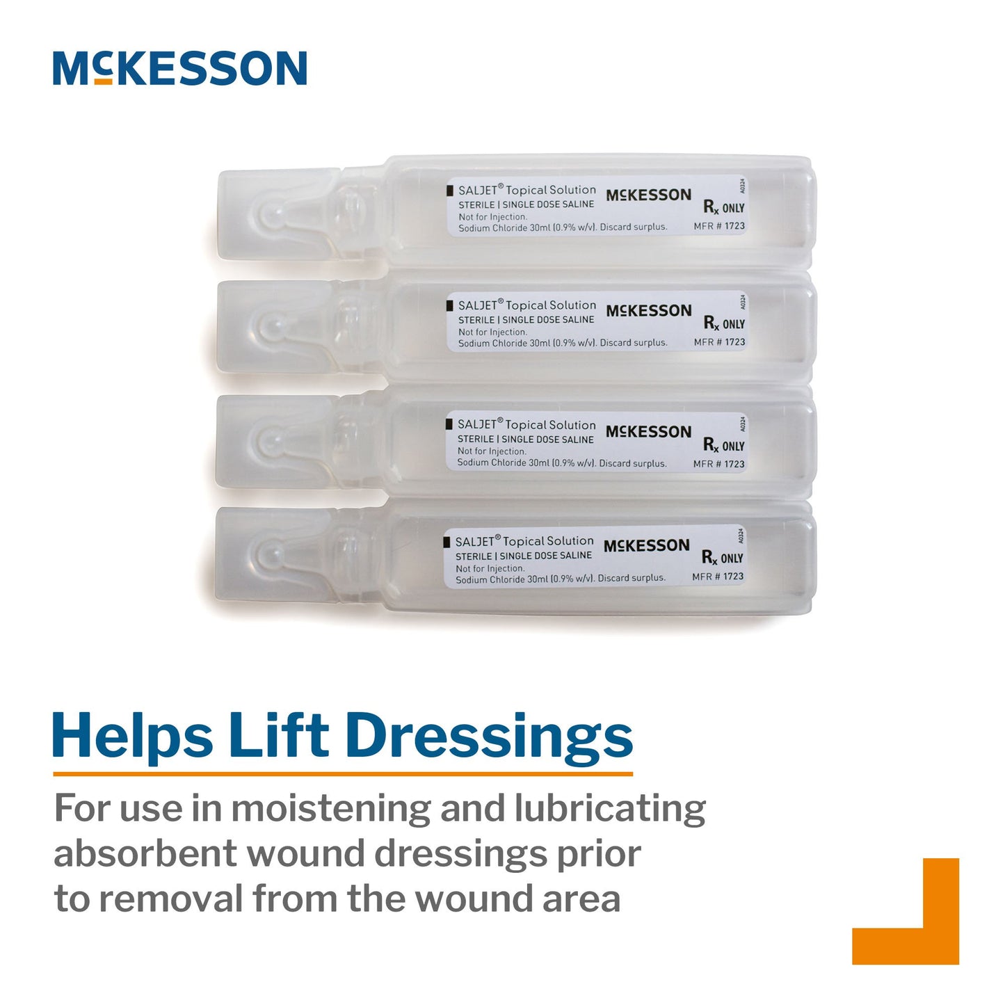 Irrigation Solution McKesson Saljet 0.9% Sodium Chloride, Preservative Free Not for Injection Unit Dose Vial 30 mL by.