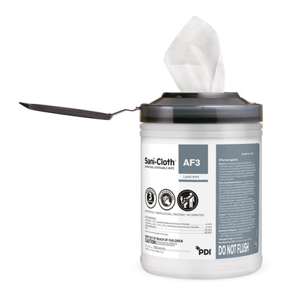 Sani-Cloth® AF3 Germicidal Large Disinfectant Wipes, Canister, 160 ct.