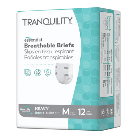 Tranquility 2745 Essential Heavy Incontinence Brief, Medium