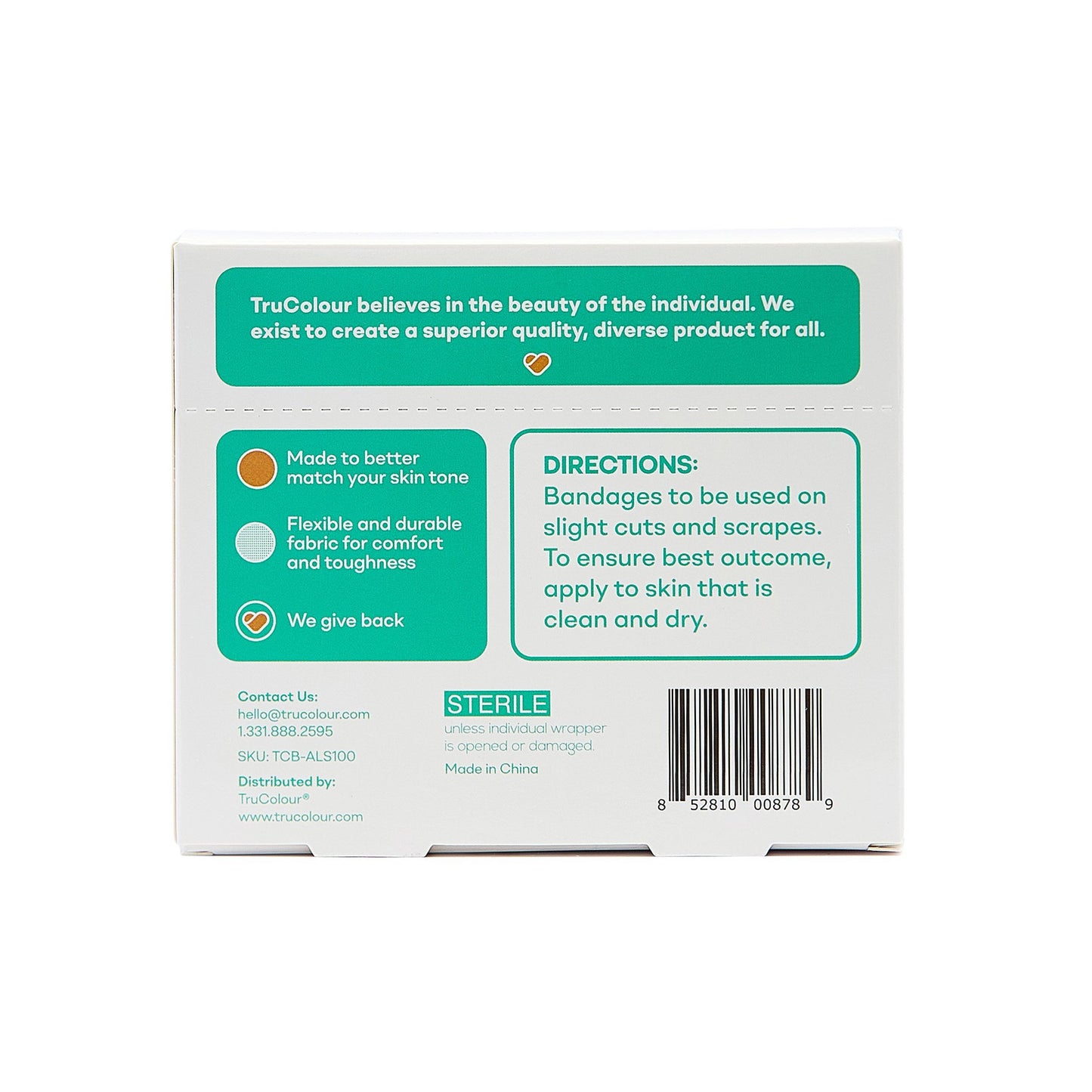 Tru-Colour Skin Tone Shade Fabric Bandage Adhesive Strips – Beige, 1 x 3 Inch