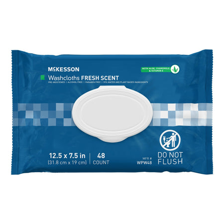 McKesson WPW48 Fresh Scent Washcloths, 48 ct.