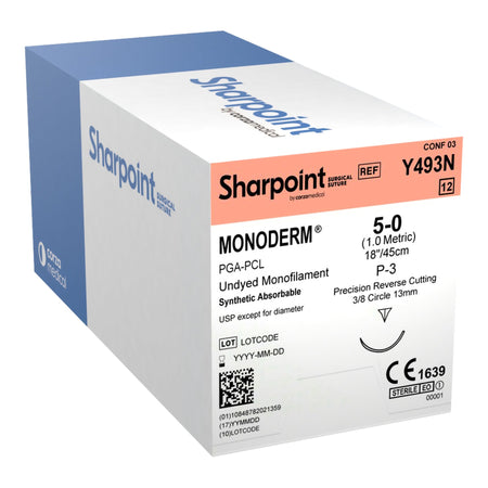 Surgical Specialties 883179 Monoderm Polyglycolic Acid / PCL Absorbable Suture with Needle
