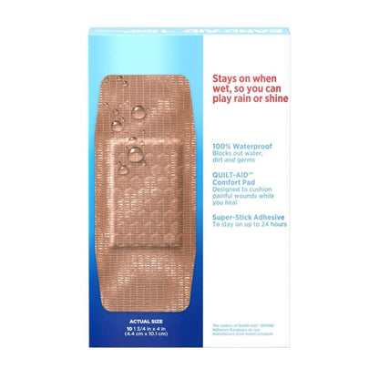Waterproof Adhesive Strip Band-Aid® Water Block® Tough Strips™ Plastic Tan 1-3/4 X 4 Inch Sterile