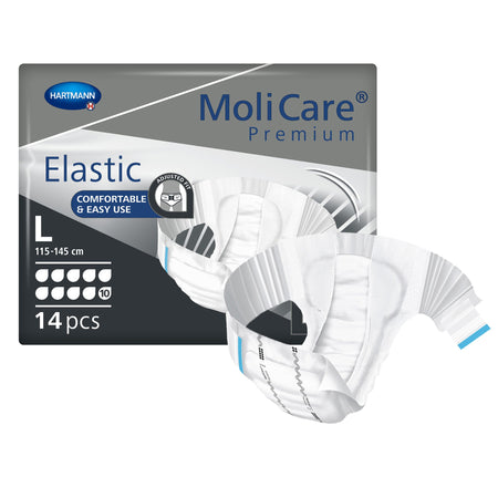 Hartmann 165673 MoliCare Premium Elastic 10 Drop Absorbency Incontinence Briefs, Large