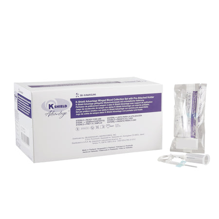 Kawasumi Laboratories DBMH-25G K-Shield Advantage Blood Collection Set with Holder