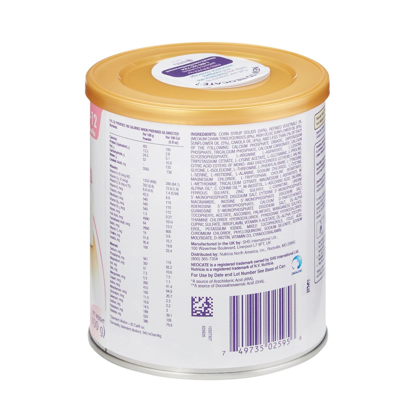 Neocate® DHA & ARA Infant Formula, 14.1-ounce can