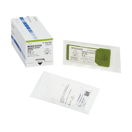 McKesson S661GX Nonabsorbable Suture with Needle, C-13 Reverse Cutting Monofilament