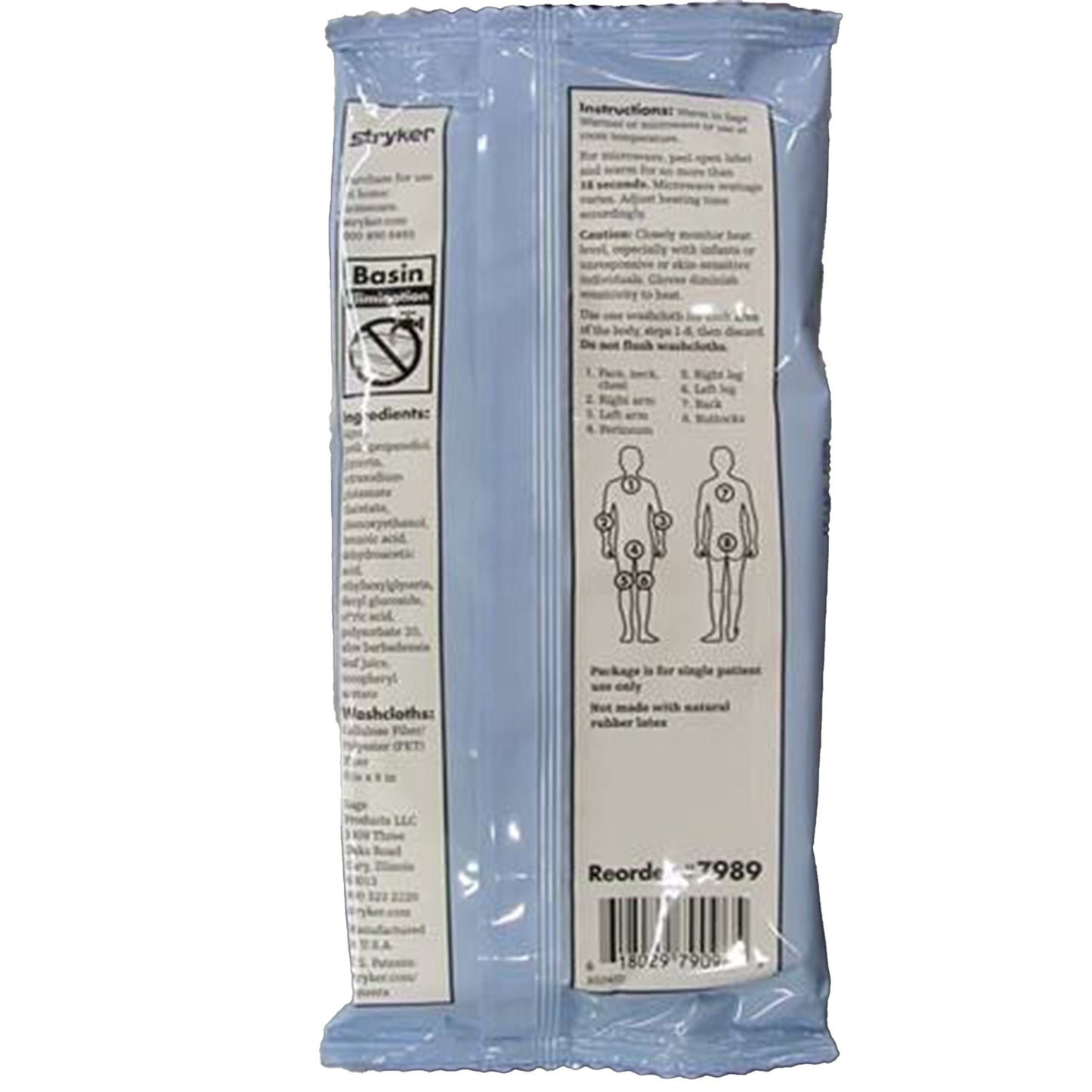 Sage® Products Bath Wipe, 8 per Pack