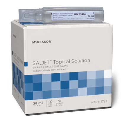 Irrigation Solution McKesson Saljet 0.9% Sodium Chloride, Preservative Free Not for Injection Unit Dose Vial 30 mL by.