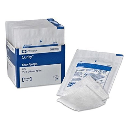 Cardinal 397310 Curity Sterile USP Type VII Gauze Sponge, 4 x 4 Inch, 16-Ply
