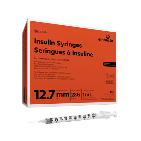 embecta 329424 Micro-Fine Insulin Syringe with Needle