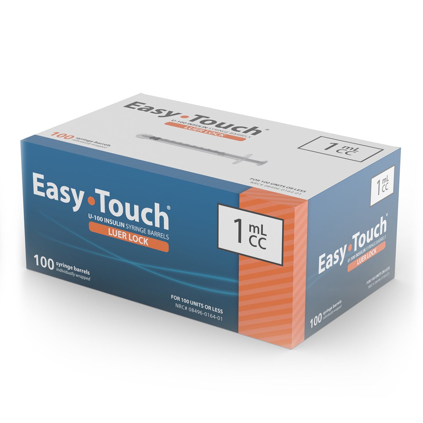 Insulin Syringe EasyTouch™ 1 mL Luer Lock Tip Without Safety