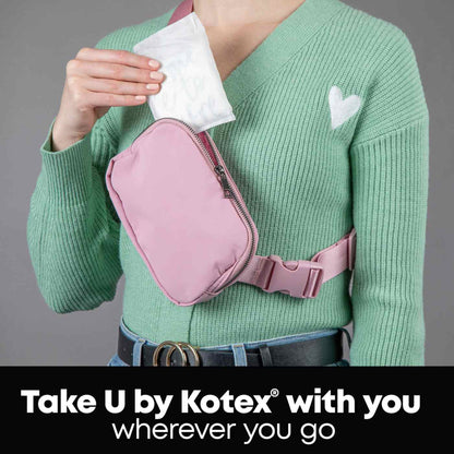 Feminine Pad U by Kotex® Balance Ultra Thin Overnight with Wings Heavy Absorbency