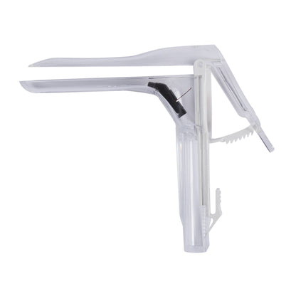 Vaginal Speculum ER-SPEC® Pederson NonSterile Office Grade Acrylic Small Double Blade Duckbill Disposable Built-In Light Source