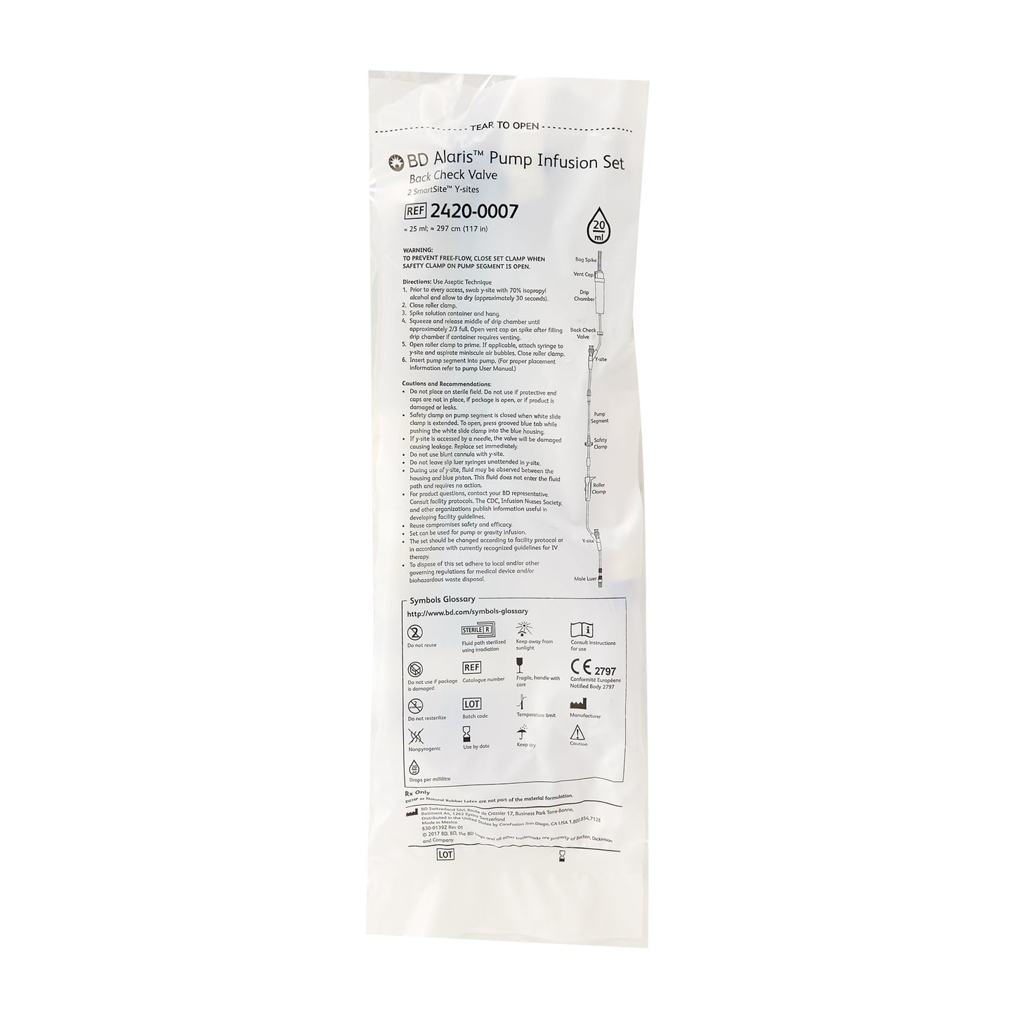 Alaris® Pump Infusion Set, 9.75 ft.