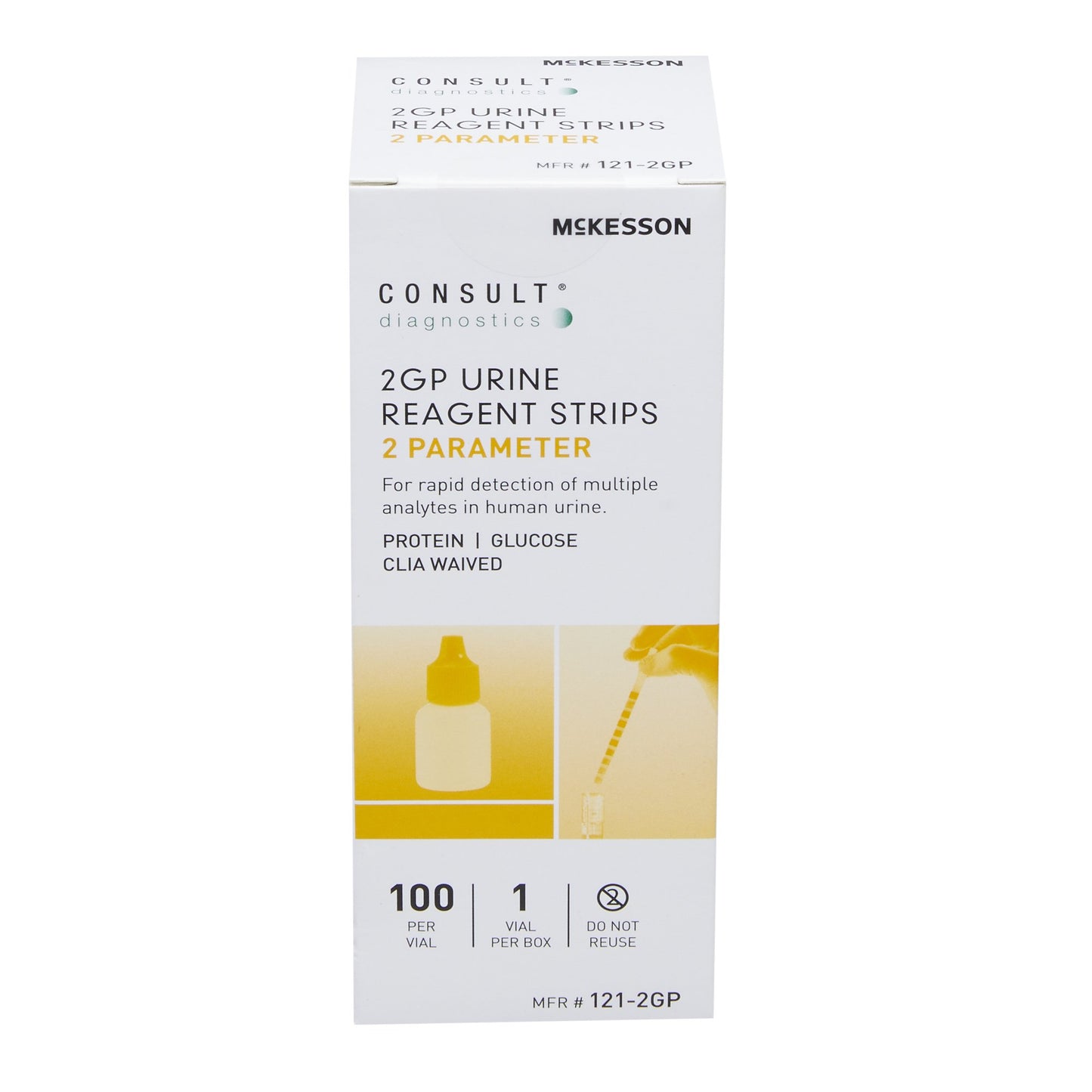 McKesson Consult™ Urinalysis Reagent Strips, Glucose & Protein | 121-2GP